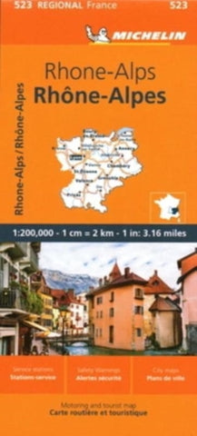 Rhone-Alps - Michelin Regional Map 523-9782067258761