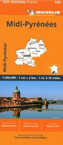 Midi-Pyrenees - Michelin Regional Map 525-9782067258808