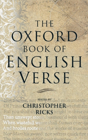 The Oxford Book of English Verse-9780192141828