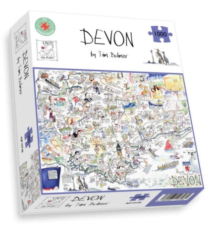 Map of Devon Jigsaw 1000 Piece Puzzle-5060085107280