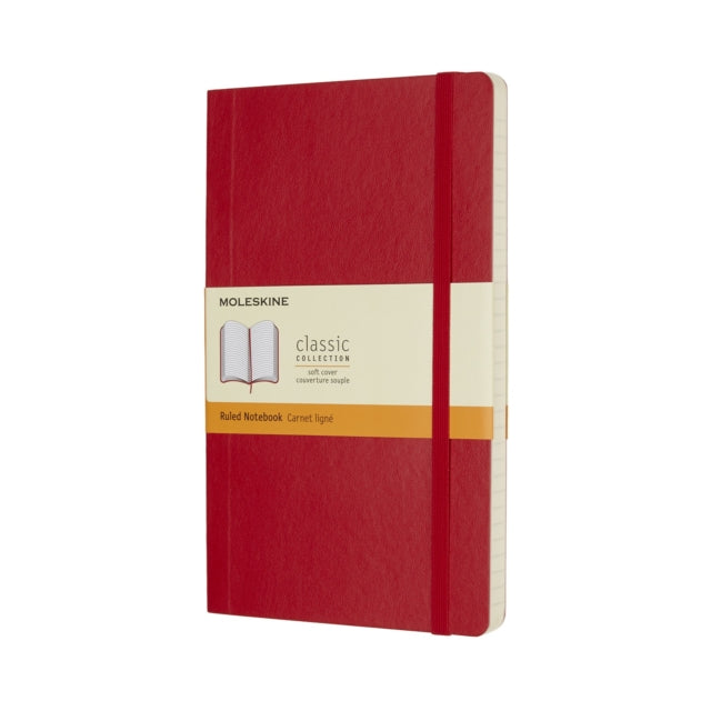 MOLESKINE SCARLET RED LARGE RULED NOTEBO-8055002854634