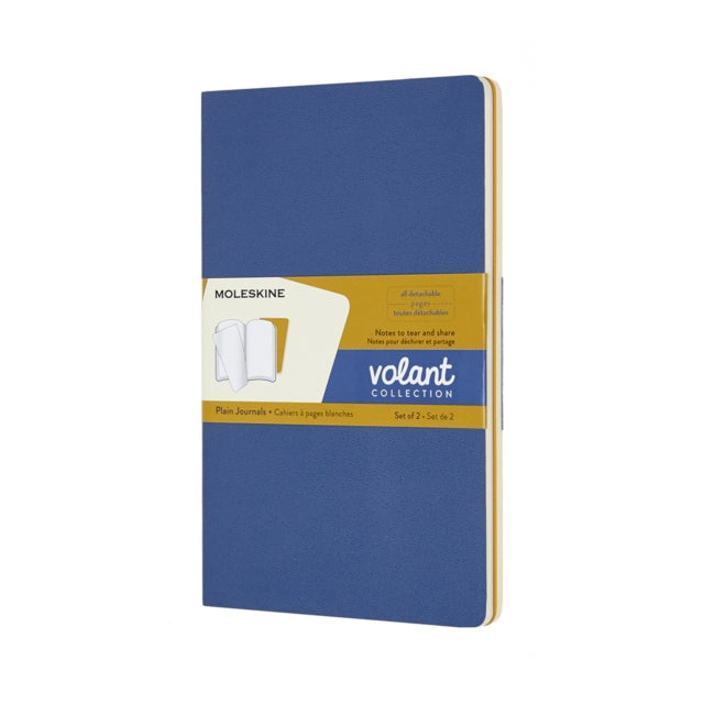 Moleskine Volant Journals Large Plain Forget.Blue Amber.Yellow-8058647620602