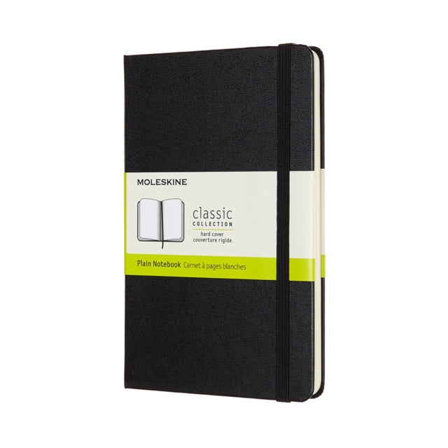 Medium Plain Hardcover Notebook - Black-8058647626604