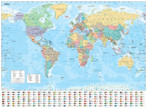 Collins World Wall Laminated Map-9780008712587