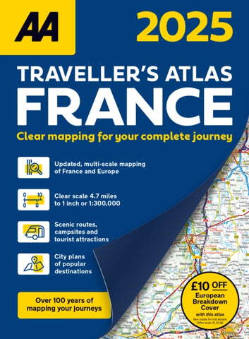 AA Traveller's Atlas France 2025-9780749584016