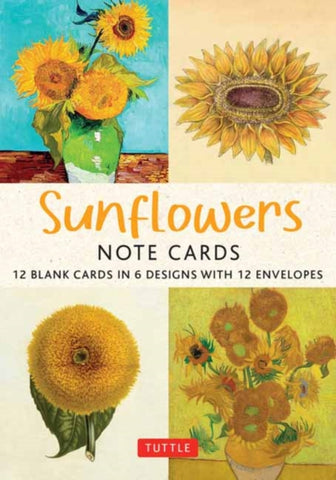 Sunflowers - 12 Blank Note Cards : 12 Blank Cards in 6 Designs with 12 Envelopes in a Keepsake Box-9780804856690