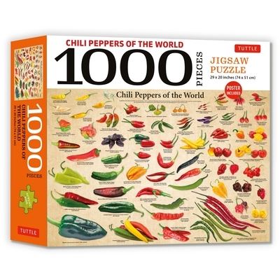 Chili Peppers of the World - 1000 Piece Jigsaw Puzzle : for Adults and Families - Finished Puzzle Size 29 x 20 inch (74 x 51 cm); A3 Sized Poster-9780804856751