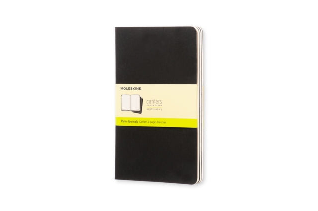 Moleskine Plain Cahier L - Black Cover (3 Set)-9788883704970