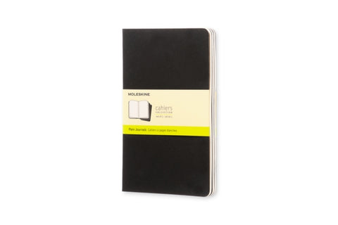 Moleskine Plain Cahier L - Black Cover (3 Set)-9788883704970