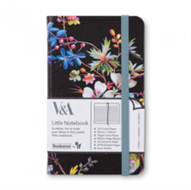 V & A Bookaroo Journal A6 Kilburn Black Floral-5035393496029