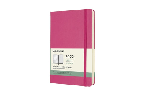 Moleskine 2022 12-Month Weekly Large Hardcover Notebook : Bougainvillea Pink-8056420858716