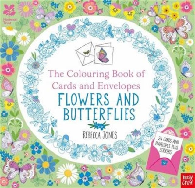 National Trust: The Colouring Book of Cards and Envelopes - Flowers and Butterflies-9780857637321