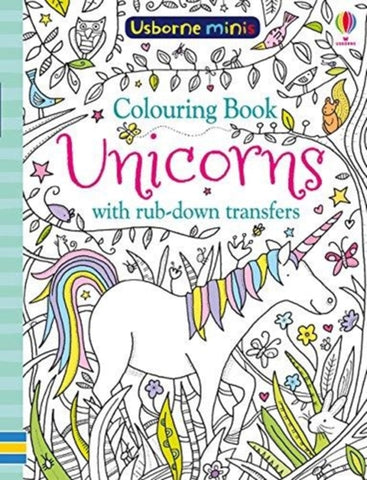 Colouring Book Unicorns with Rub-Down Transfers-9781474947633