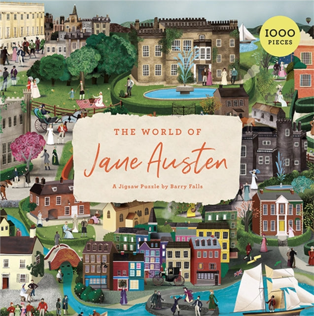 The World of Jane Austen : A Jigsaw Puzzle with 60 Characters and Great Houses to Find-9781786279118