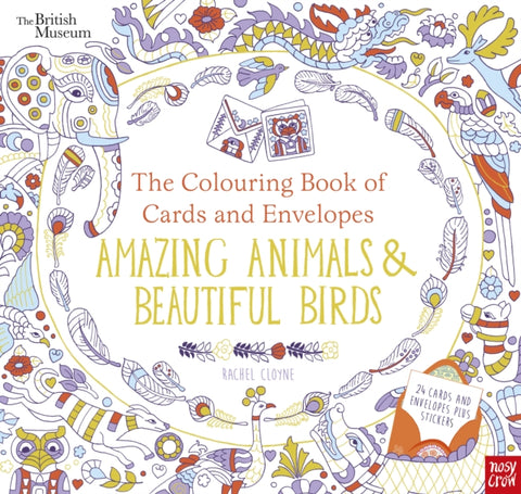 British Museum: The Colouring Book of Cards and Envelopes: Amazing Animals and Beautiful Birds-9781788000017