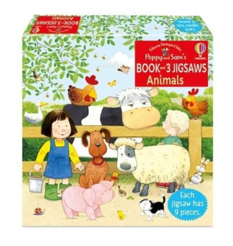 Poppy and Sam's Book and 3 Jigsaws: Animals-9781801318471