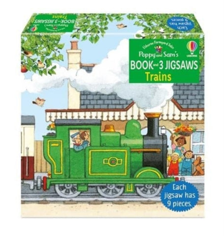 Poppy and Sam's Book and 3 Jigsaws: Trains-9781801318488