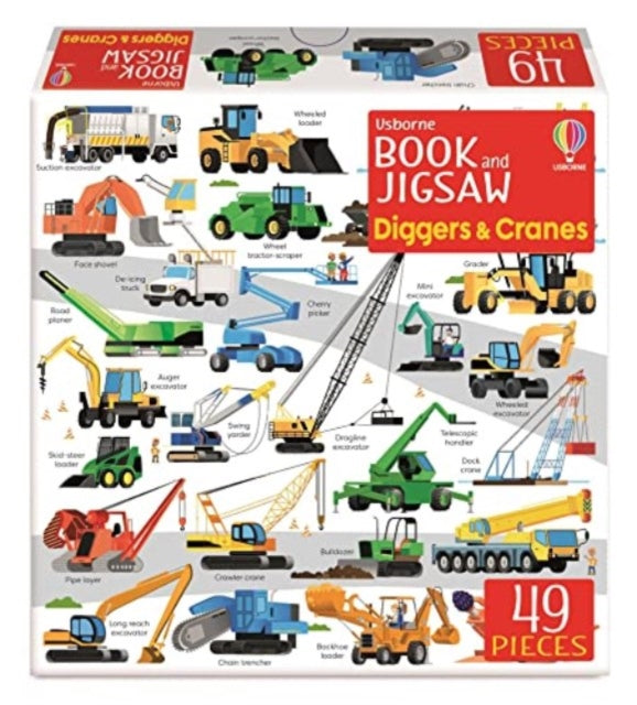 Usborne Book and Jigsaw Diggers and Cranes-9781803704821