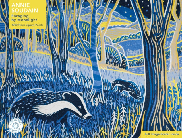 Adult Sustainable Jigsaw Puzzle Annie Soudain: Foraging by Moonlight : 1000-pieces. Ethical, Sustainable, Earth-friendly.-9781839647932