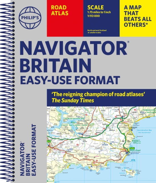 Philip's Navigator Britain Easy Use Format : (Spiral binding)-9781849075695