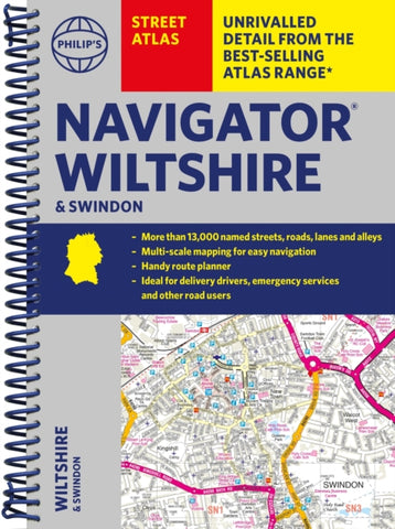 Philip's Navigator Street Atlas Wiltshire and Swindon-9781849076395